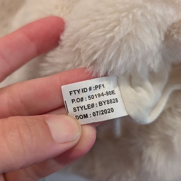 ME JANE MINI baby girl super fuzzy bear ears hooded plush cream jacket - Picture 8 of 11